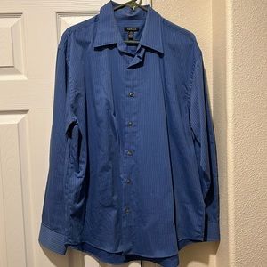 Van Heusen Pinstripe Dress Shirt Sz. L 16-16.5